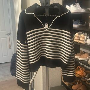 Maje Mariniere Striped V-Neck
Cashmere Jumper Sweater